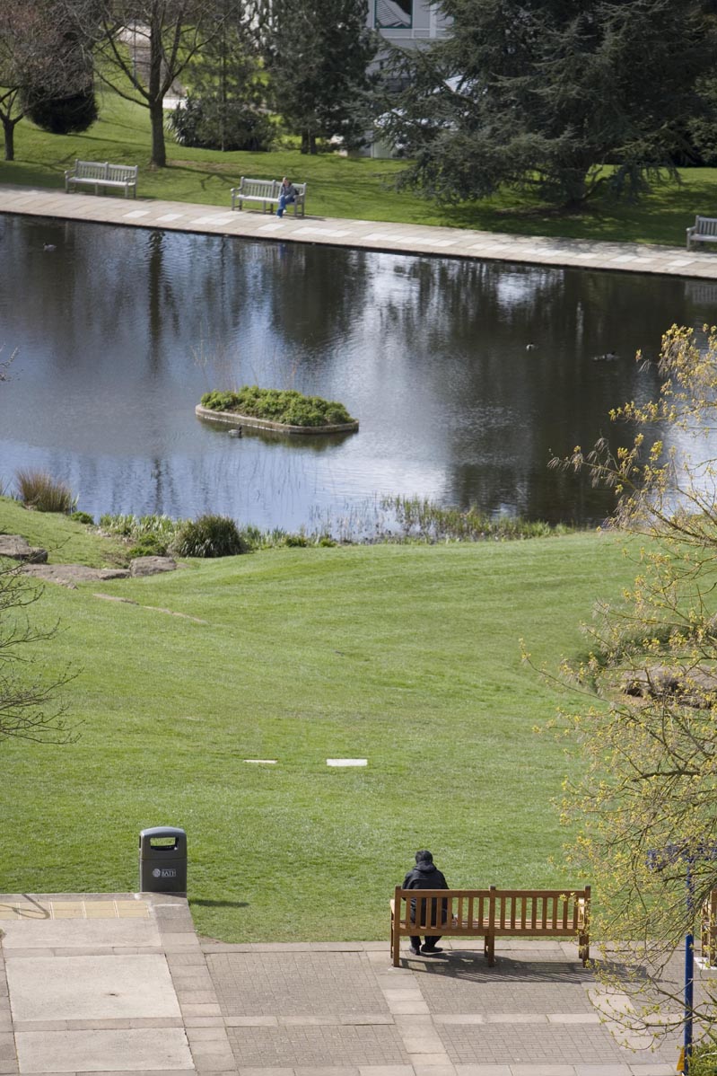 Students on a university campus